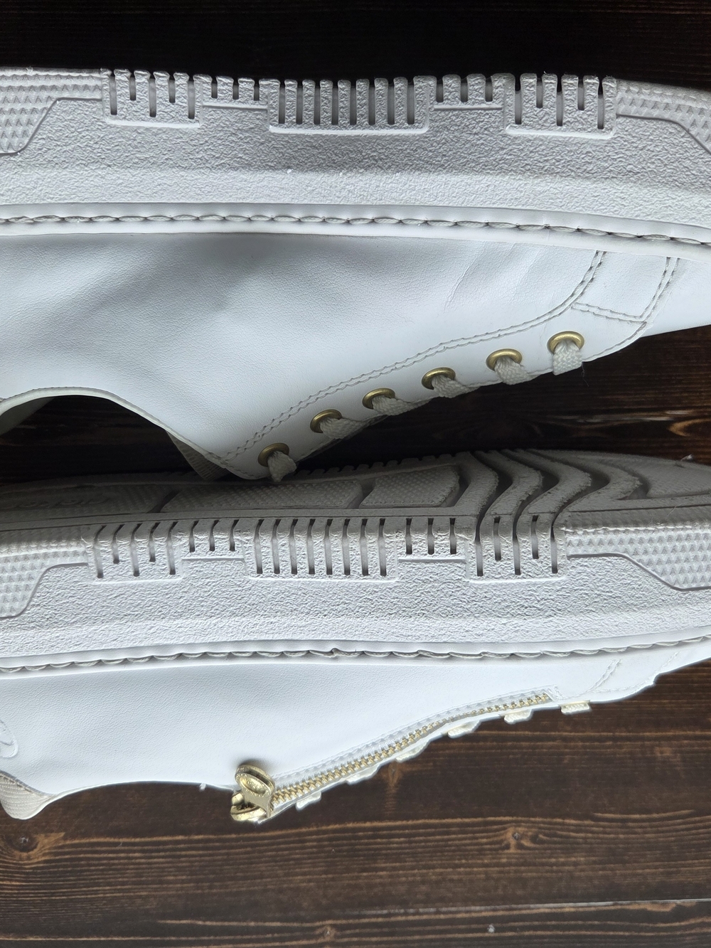 White Rieker Leather Zip Lace Comfort Sneakers |EU 40| Excellent Condition - Picture 6 of 14